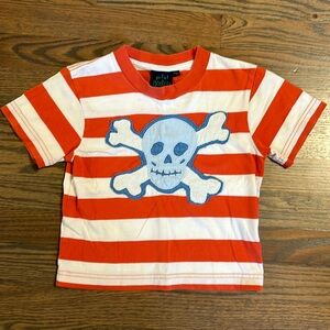 Mini Boden Size 2-3y Skull Applique Tee
